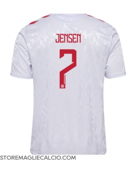 Danimarca Mathias Jensen #7 Maglia Gara Trasferta Repliche Europei 2024